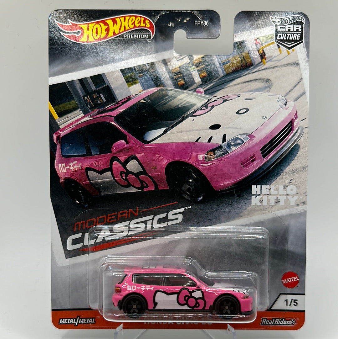 Hello Kitty Honda Civic EG Modern Classics 1/5 Hotwheels Premium 1:64 ...