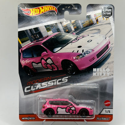 Hello Kitty Honda Civic EG Modern Classics 1/5 Hotwheels Premium 1:64