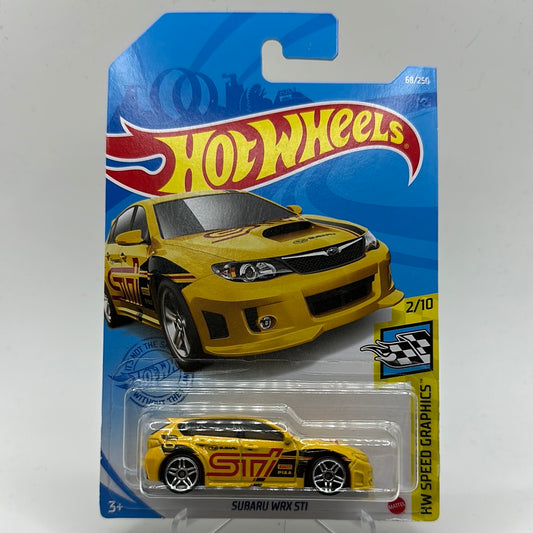 Subaru WRX STI - yellow HW Speed Graphics 2/10 Hotwheels Mainline 68/250