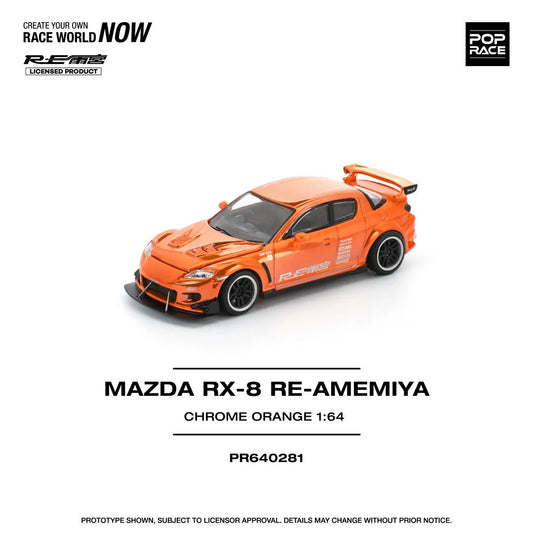 Mazda RX-8 RE-AMEMIYA Chrome Orange – POP RACE PR64-0281