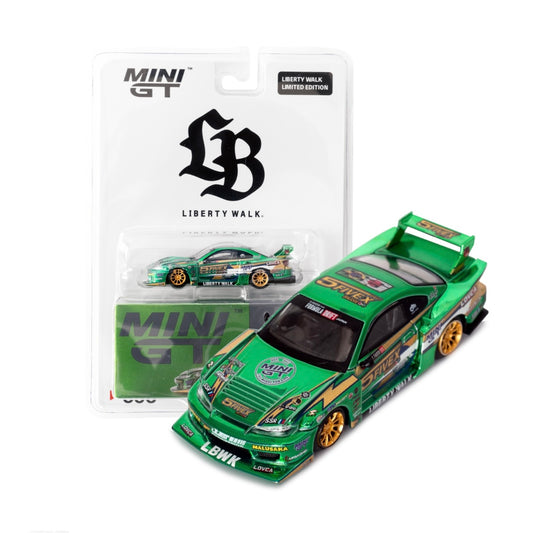 Nissan LB-Super Silhouette S15 SILVIA LBWK 2024 Fausto Racing / Blister Packaging - 1/64 MINI GT *LIBERTY WALK EXCLUSIVE*