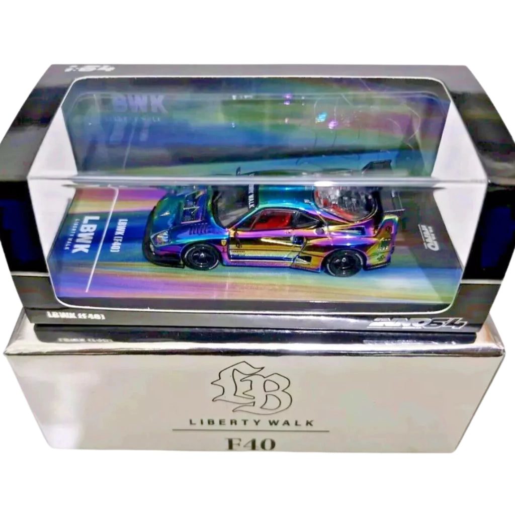 LBWK FERRARI F40 Chrome Silver *Chase* INNO64 1:64