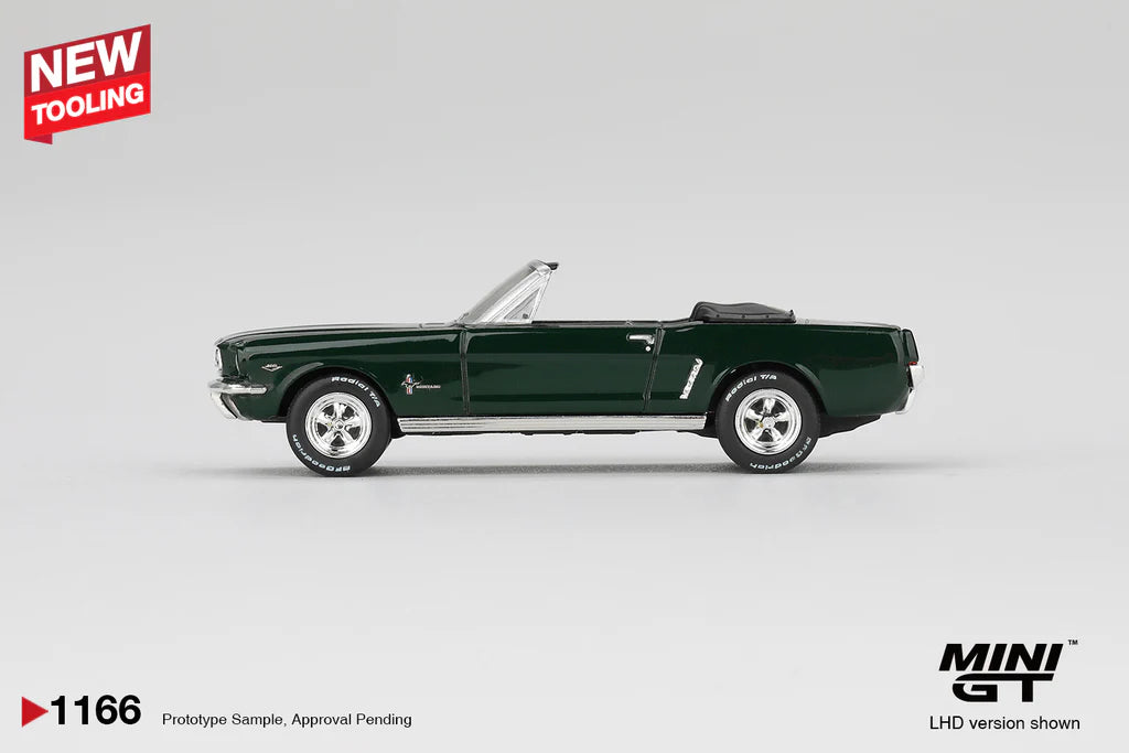 FORD MUSTANG CONVERTIBLE 1964 (HIGHLAND GREEN) MINI GT 1:64