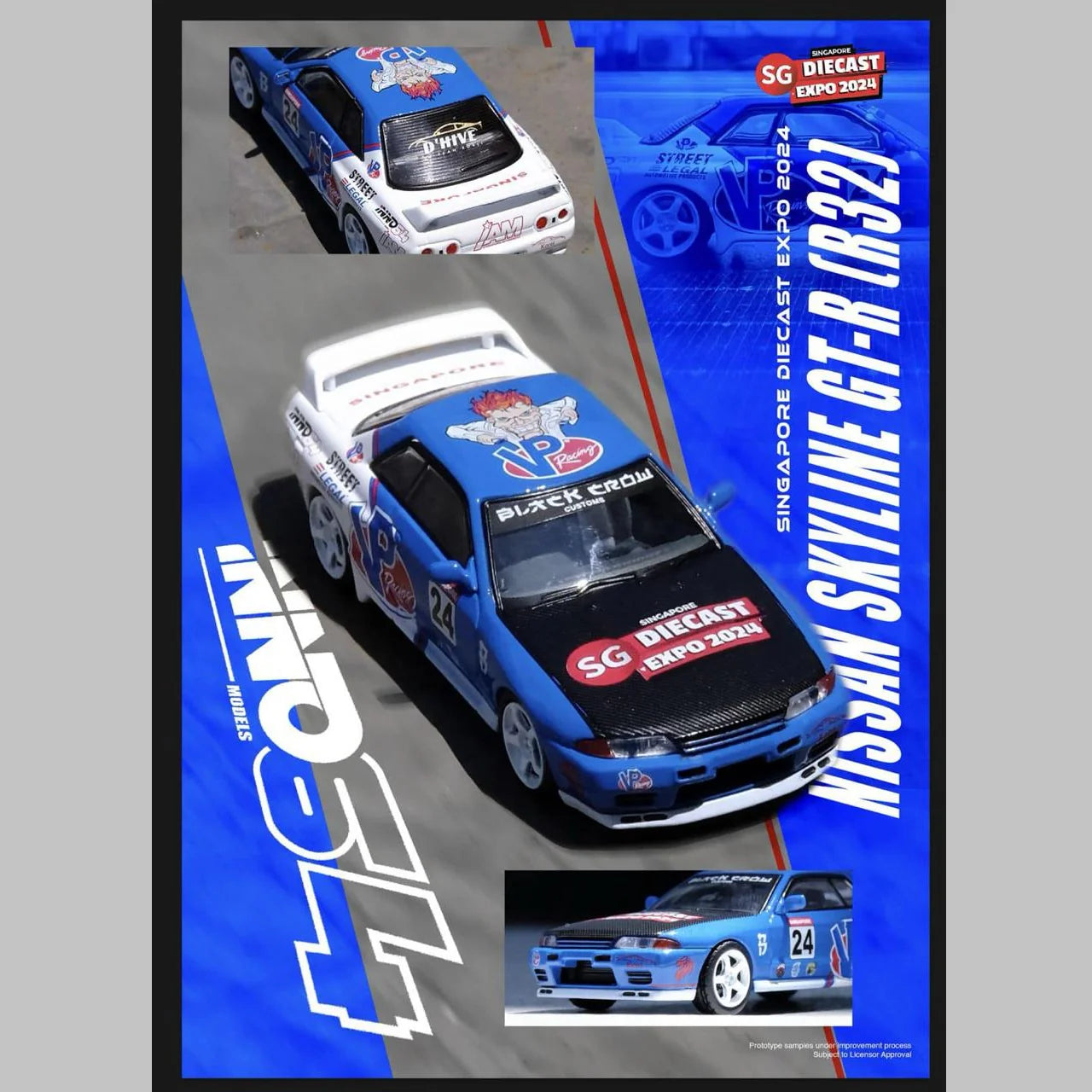 NISSAN SKYLINE GT-R (R32) SINGAPORE DIECAST EXPO 2024 SPECIAL EDITION - INNO64 1:64
