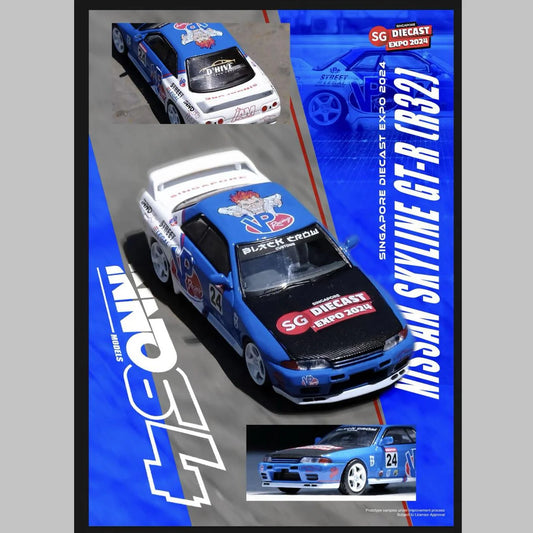 NISSAN SKYLINE GT-R (R32) SINGAPORE DIECAST EXPO 2024 SPECIAL EDITION - INNO64 1:64