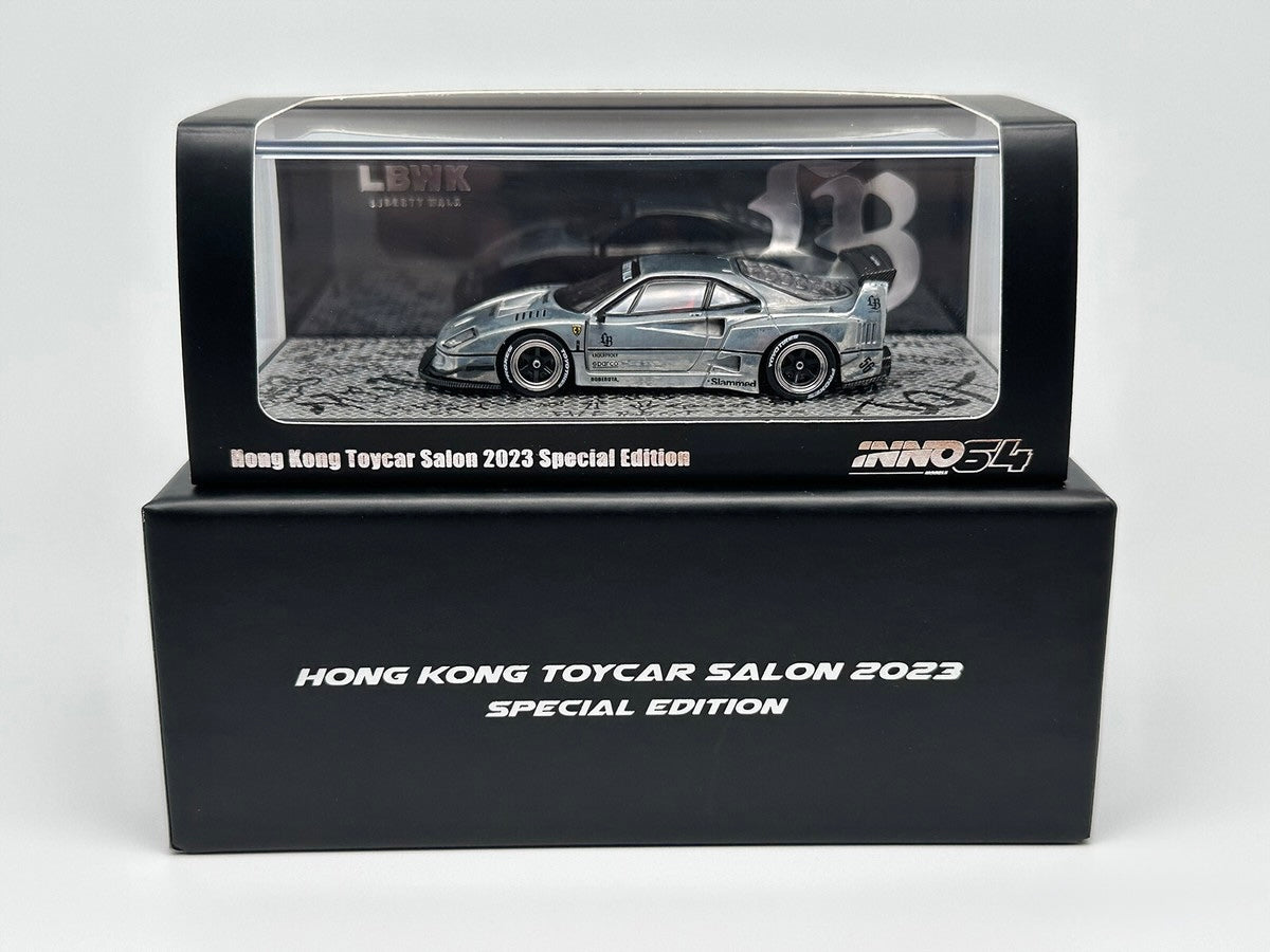 *CHASE* LBWK Ferrari F40 Matte Black Hong Kong Toycar Salon 2023 - INNO64 1:64