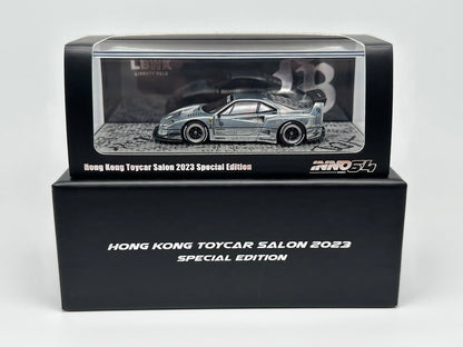 *CHASE* LBWK Ferrari F40 Matte Black Hong Kong Toycar Salon 2023 - INNO64 1:64