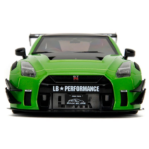 Liberty Walk GT-RR35 Matte Green フィギュア付 1:18 NISSAN GT-R R35 LIBERTY WALK (GREEN/BLACK) JADA: PINK