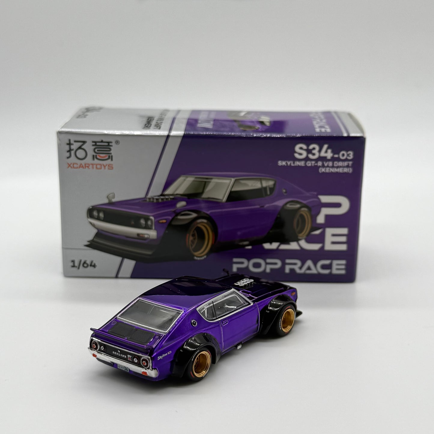 Pop Race XCARTOY Takui 1/64 Skyline Kenmeri China Limited