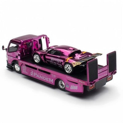 Pandem Lotus Elise & Truck Chrome Purple Rocket Bunny Set HEC 2026 - Pop Race 1:64