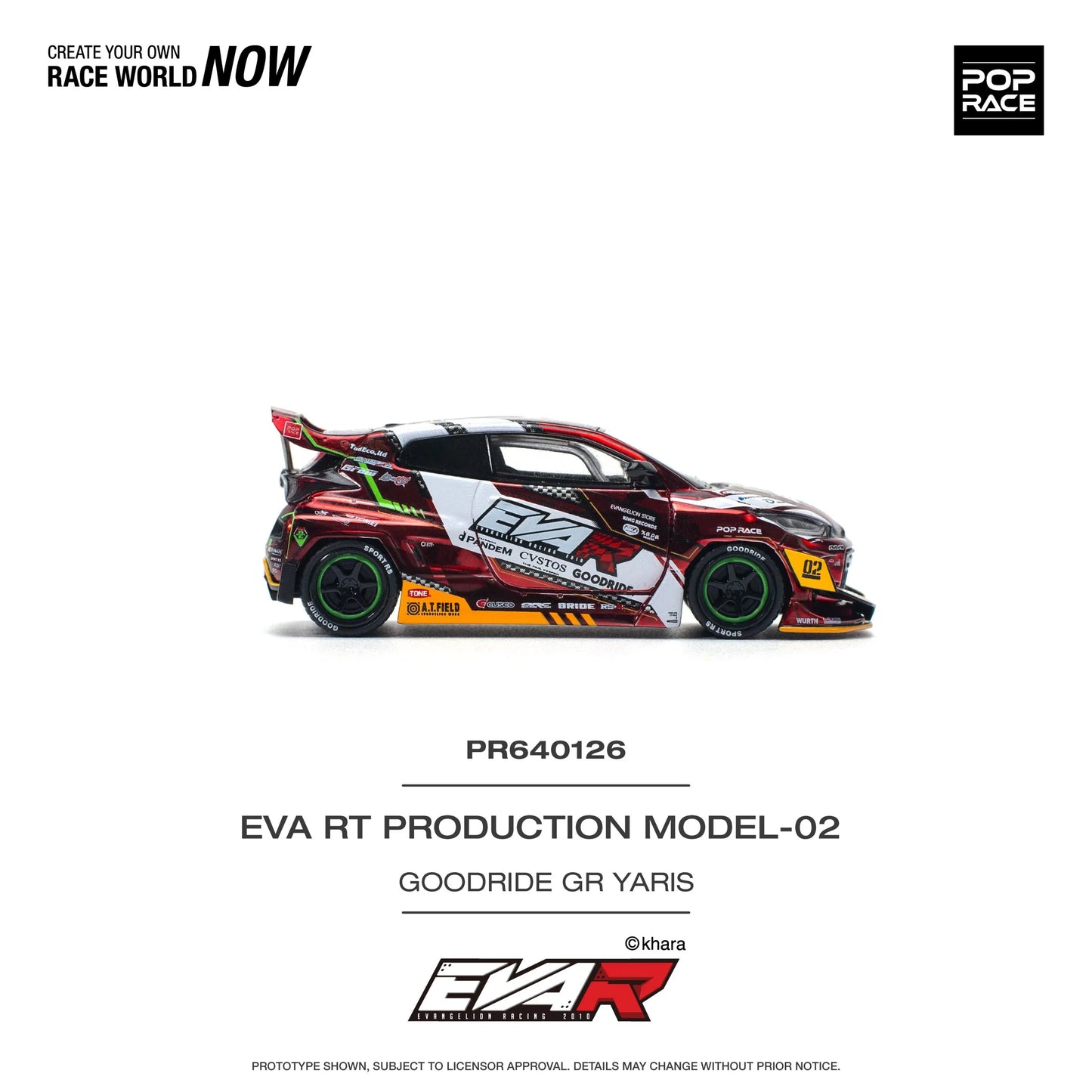 Pandem Toyota GR Yaris Eva RT Production Model-02 Goodride Livery POP RACE
