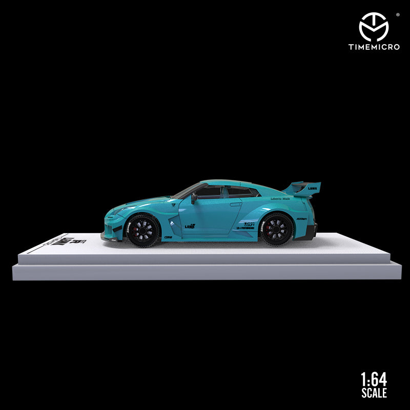 Nissan R35 LBWK Liberty walk GTR3.0 (Tiffany Blue) - LIMITED TO 999pcs TimeMicro 1:64