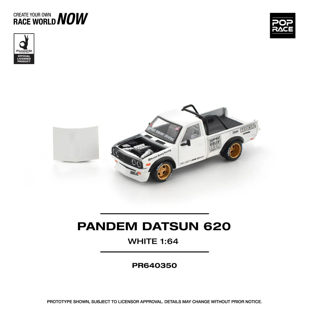 Pandem Datsun 620 White – Pop Race 1:64 PR64-0350