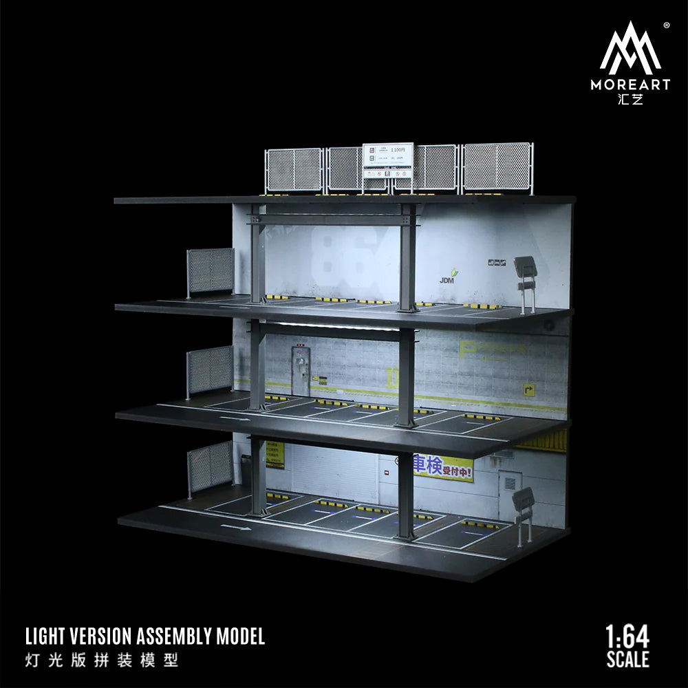 Japanese Stye STEEL FRAME GARAGE PARKING LOT SCENE MO922002 - MOREART 1:64