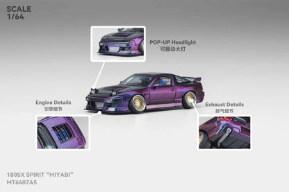 Custom Rocket Bunny Nissan 180SX - Purple GMHS Special Edition Micro Turbo 1:64