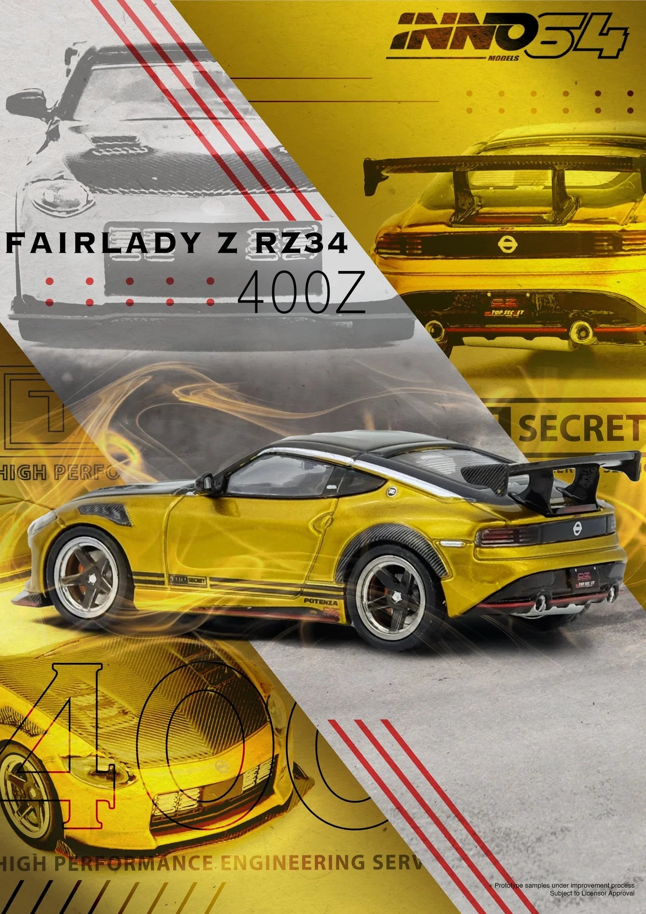 Top Secret Nissan Fairlady Z (RZ34) Gold – Inno64