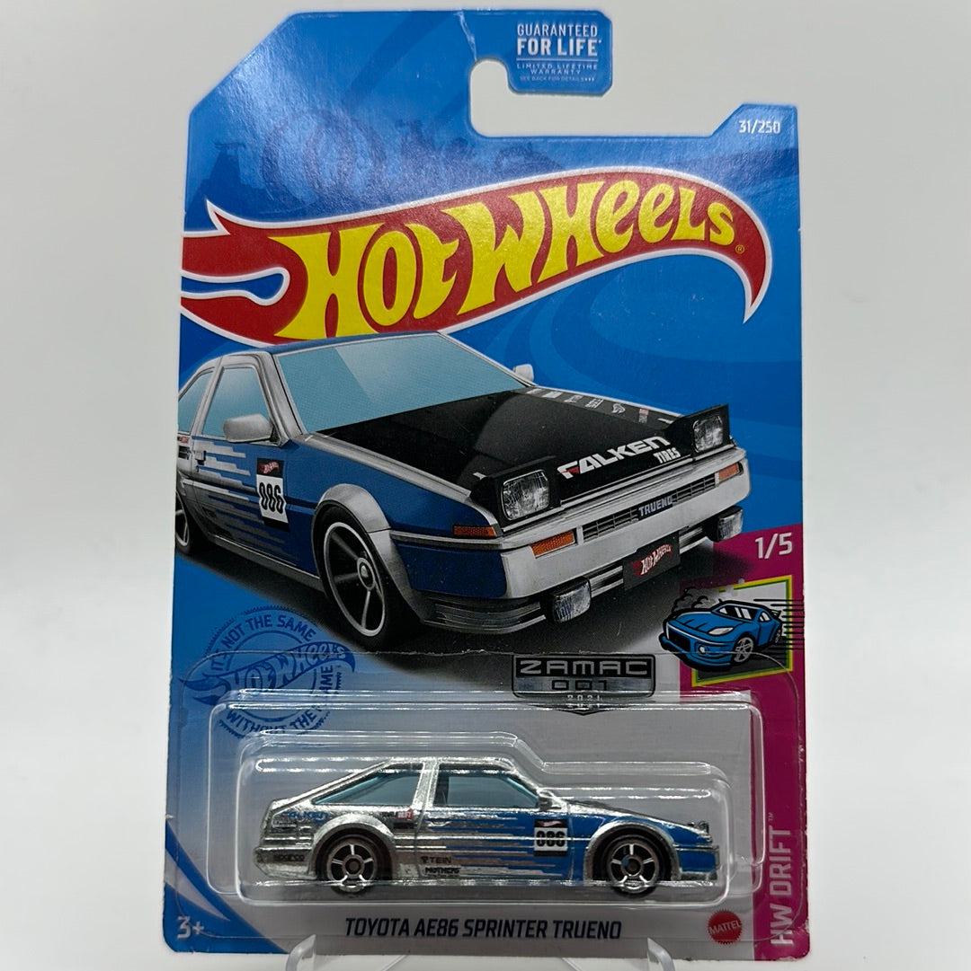 Toyota AE86 Sprinter Trueno ZAMAC 001 - HW Drift 1/5 Hotwheels Mainline 31/250