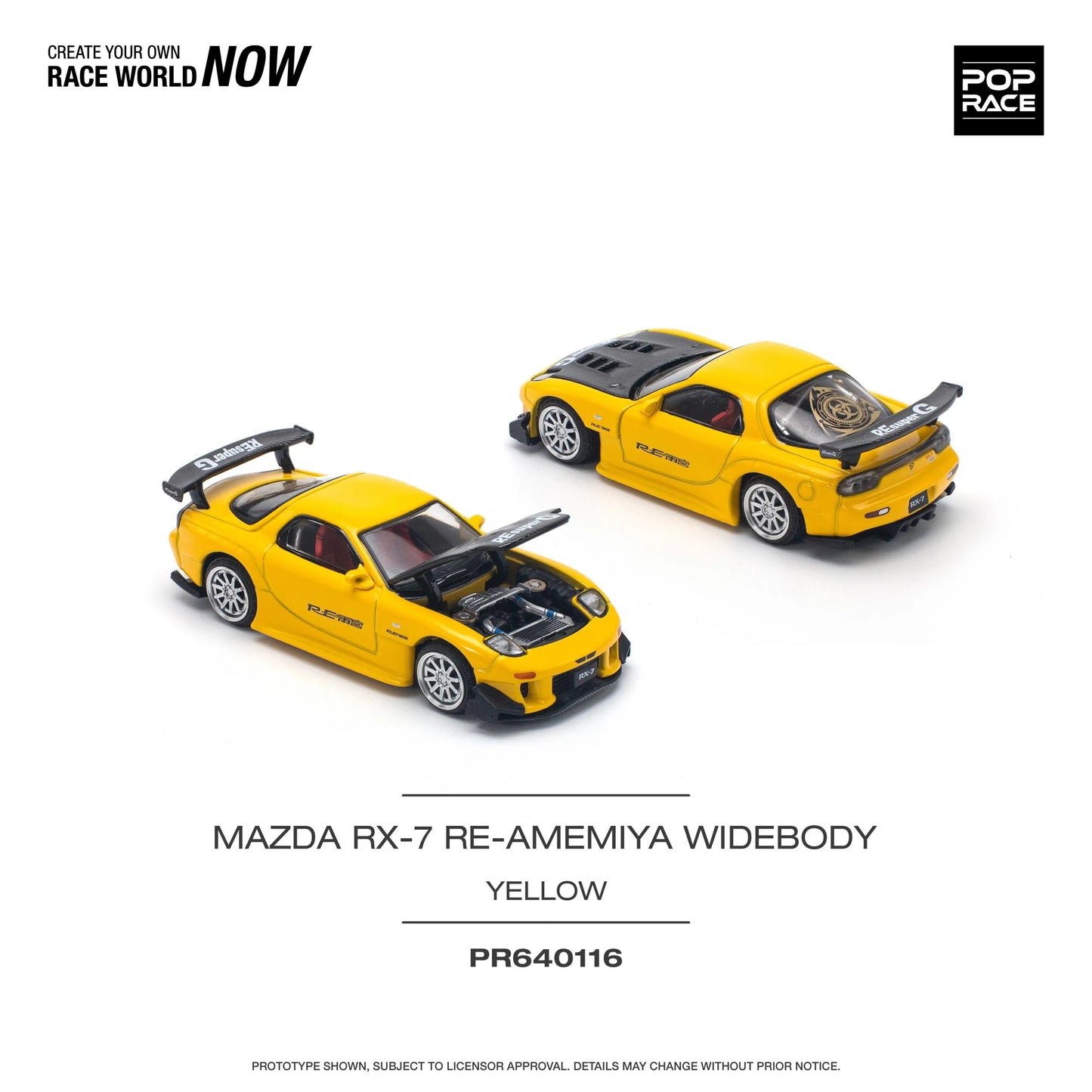 Mazda RX-7 (FD3S) RE-AMEMIYA Widebody Yellow – POP RACE