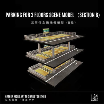 PARKING FOR 3 FLOORS SCENE MODEL (SECTION B) MO921002 - MOREART 1:64