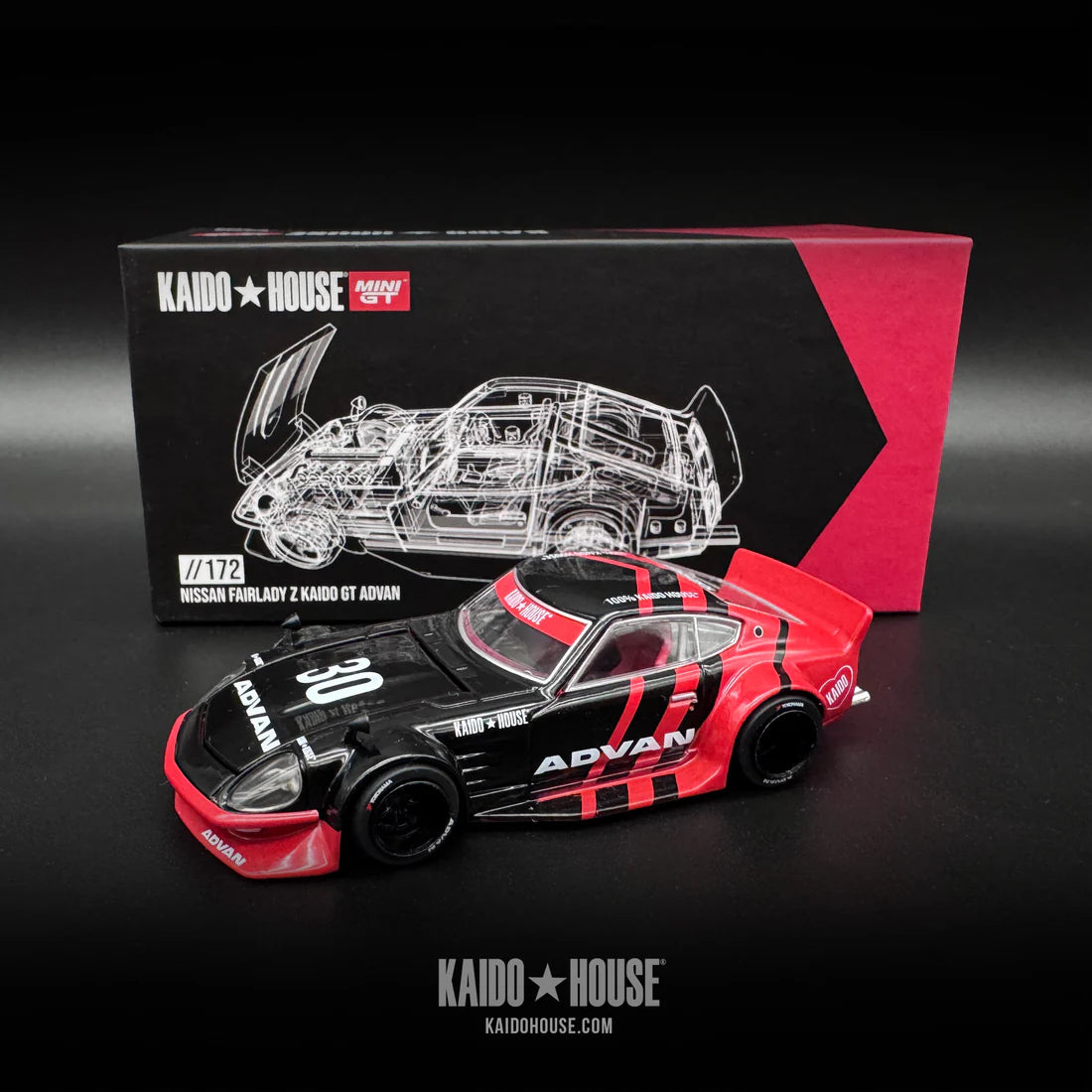 Nissan Fairlady Z Advan 240z Kaido House MiniGT 1:64