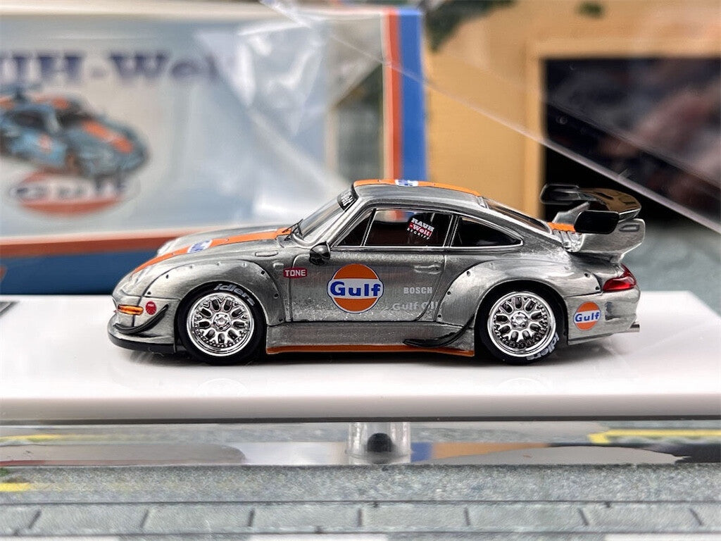 Porsche RWB 993 GT Silver Gulf - LIMITED TO 999pcs FS 1:64