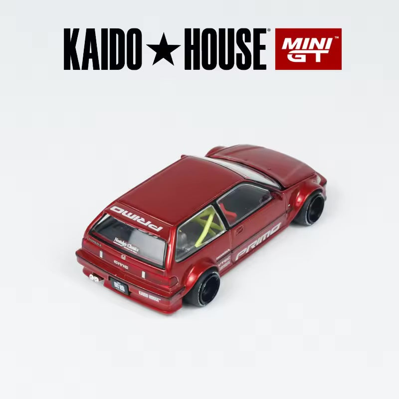 HONDA CIVIC (EF) KAIDO WORKS V2 (RED) KAIDOHOUSE X MINI GT