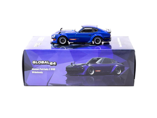 NISSAN FAIRLADY Z S30 WIDEBODY JON SIBAL (BLUE) TARMAC WORKS 1:64