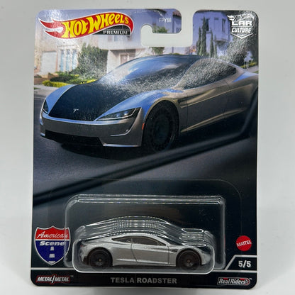 Tesla Roadster American Scene 5/5 Hotwheels Premium 1:64