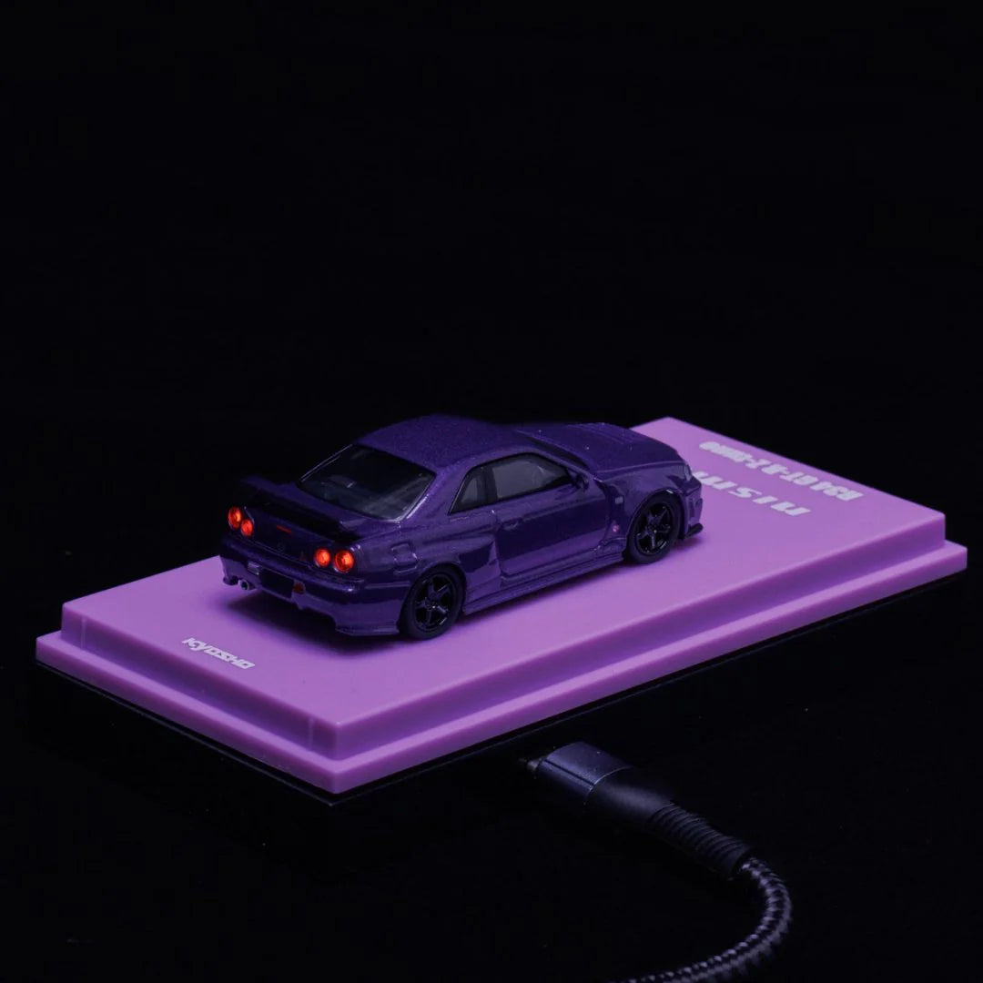 NISMO R34 GT-R Z-TUNE PURPLE MOTN BEIJING HOBBY EXPO CHINA 2025 EXCLUSIVE - KYOSHO 1/64