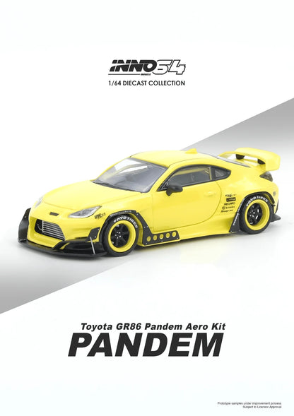 Toyota GR86 "PANDEM" Yellow - INNO64 1:64