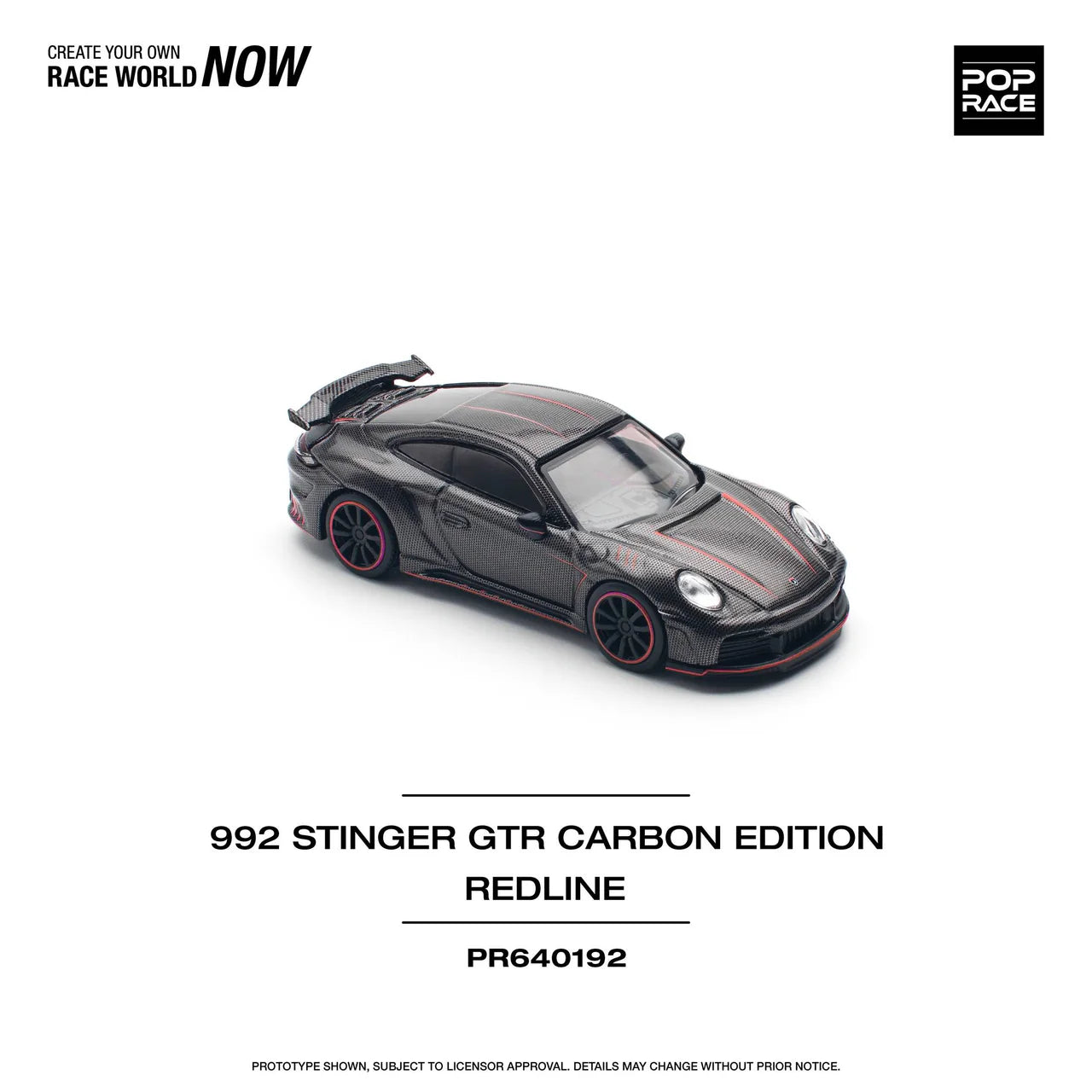Porsche 992 Stinger GTR Carbon Edition Redline - Pop Race 1:64