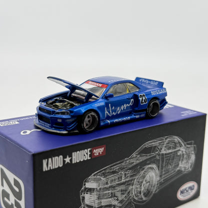 Nismo Nissan Skyline GT-R (R34) Kaido Works BLUE - MiniGT *Loose*