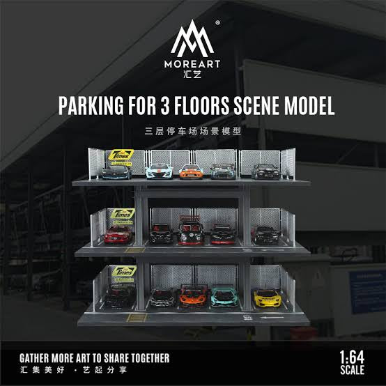 3 Level Carpark Diorama - MOREARTS 1:64
