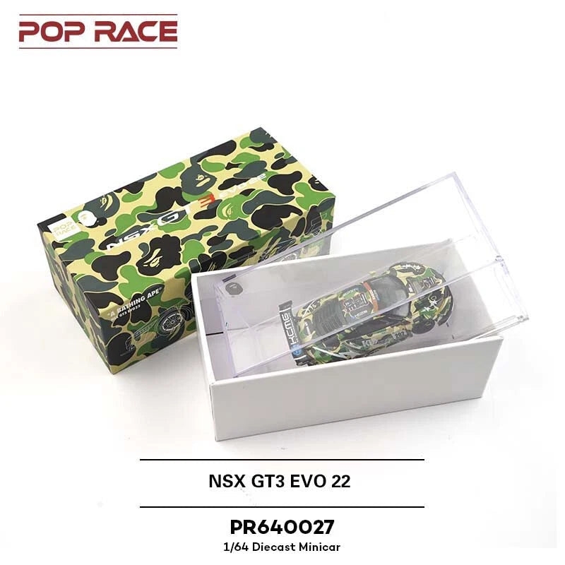 Honda NSX GT3 EVO22 KCMG BAPE BATHING APE - Pop Race 1:64