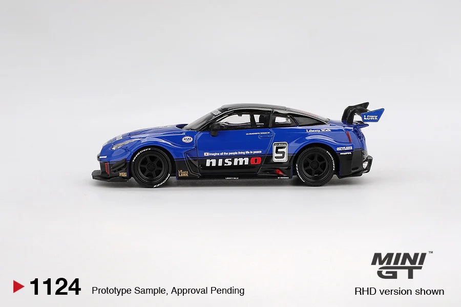 NISSAN 35GT-RR VER.12 LB-SILHOUETTE WORKS GT (BLUE) MINI GT 1:64