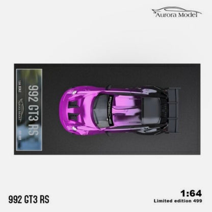 Porsche 911 992 GT3RS Electroplated - Aurora Model 1:64 Limited to 499pcs