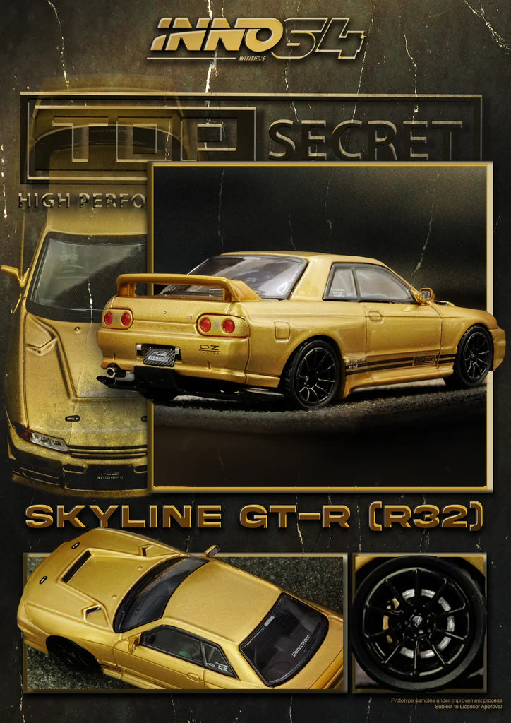 NISSAN SKYLINE GT-R (R32) TOP SECRET 650R (GOLD) INNO64