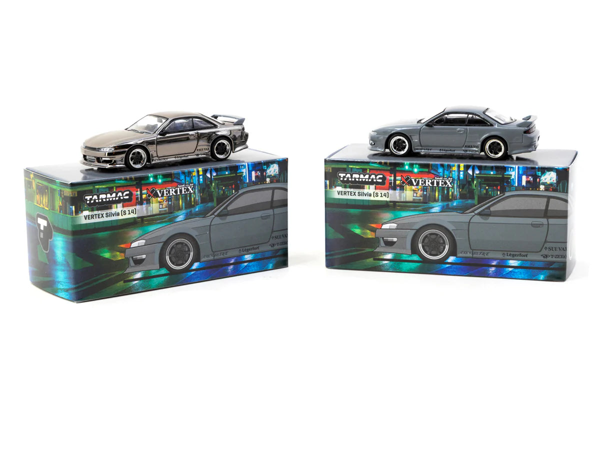 VERTEX Silvia (S 14) Grey - Tarmac Works GLOBAL64 1/64