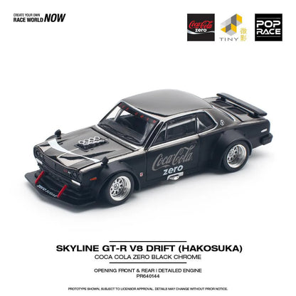 Nissan Skyline GT-R V8 (Hakosuka) Coca Cola Zero Black Chrome – PR64-0144