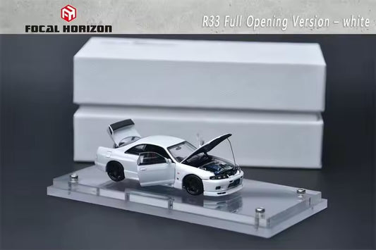 Nissan R33 BCNR33 (White) Full Opening - Focal Horizon FH 1:64