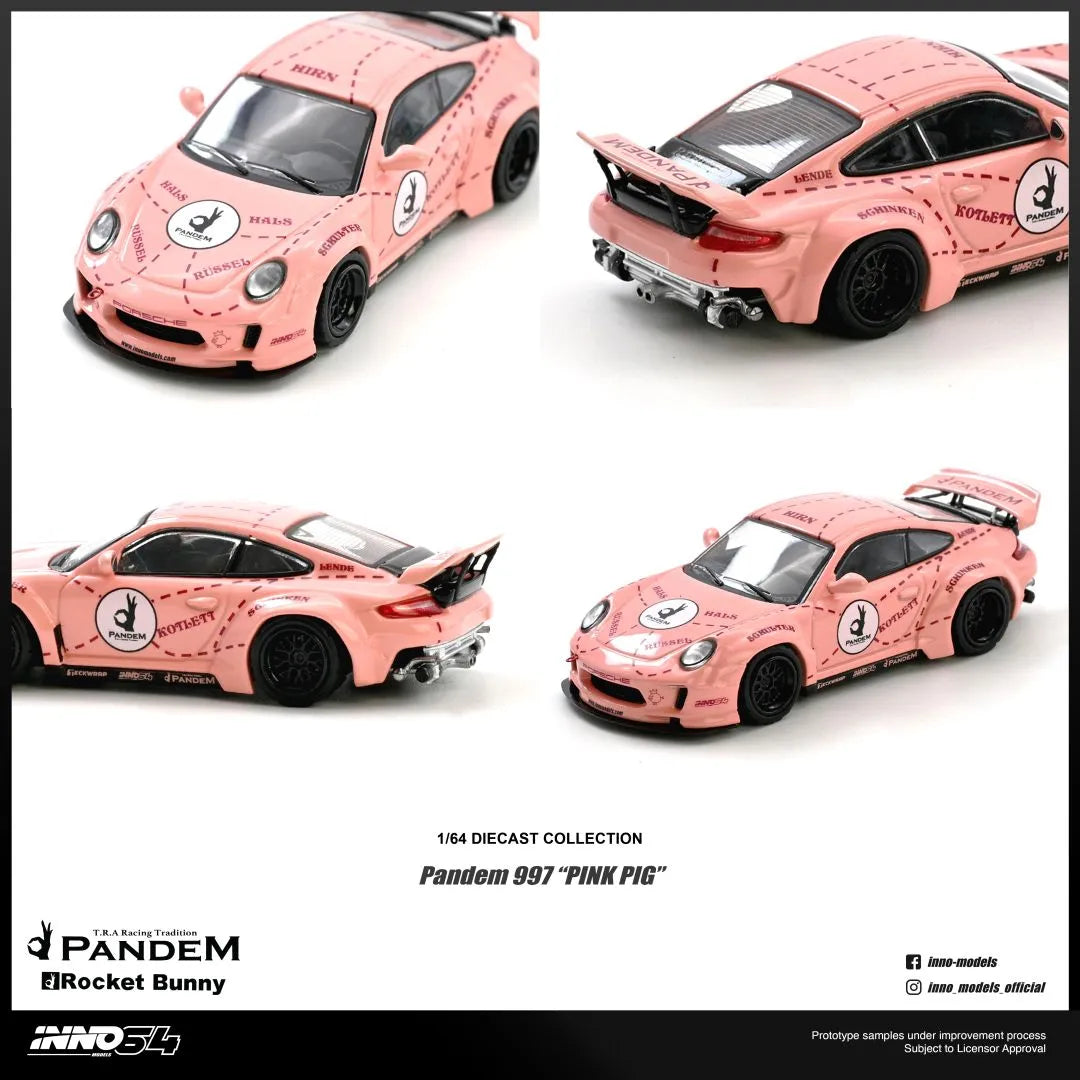 Rocket Bunny Pandem Porsche 911 (997) “PINK PIG” – IN64-997P-PPIG