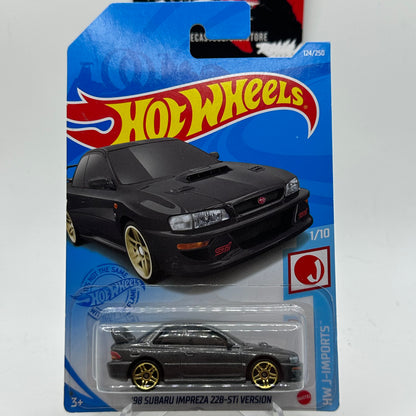 ‘98 Subaru Impreza 22B-STi Version HW J-Imports 1/10 Hotwheels Mainline 124/250 (DARK GREY)