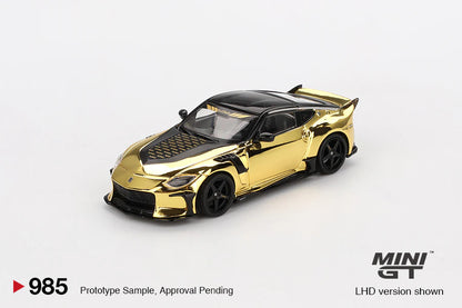NISSAN Z VEILSIDE FZ400 (GOLD CHROME) *LHD* Left Hand Drive - MiniGT 1:64