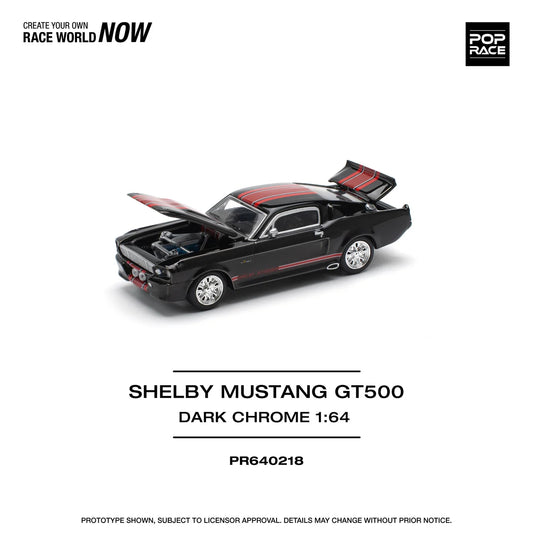 Shelby Mustang GT500 DARK CHROME - Pop Race 1:64