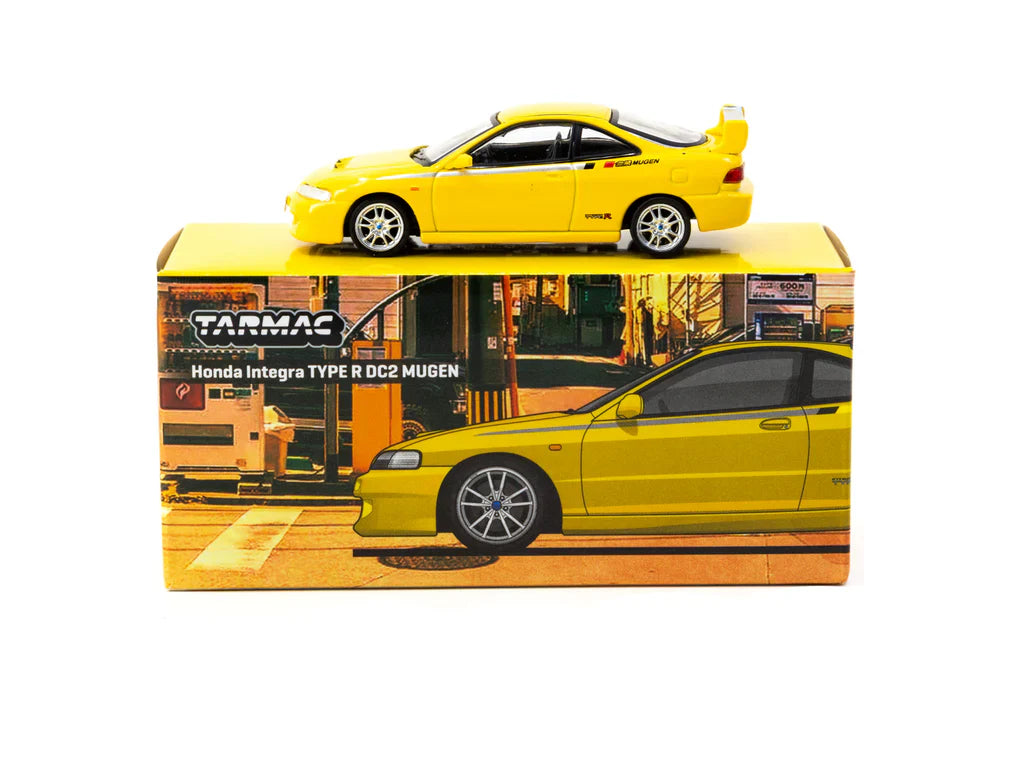HONDA INTEGRA TYPE R DC2 MUGEN (SUNLIGHT YELLOW) TARMAC WORKS 1:64