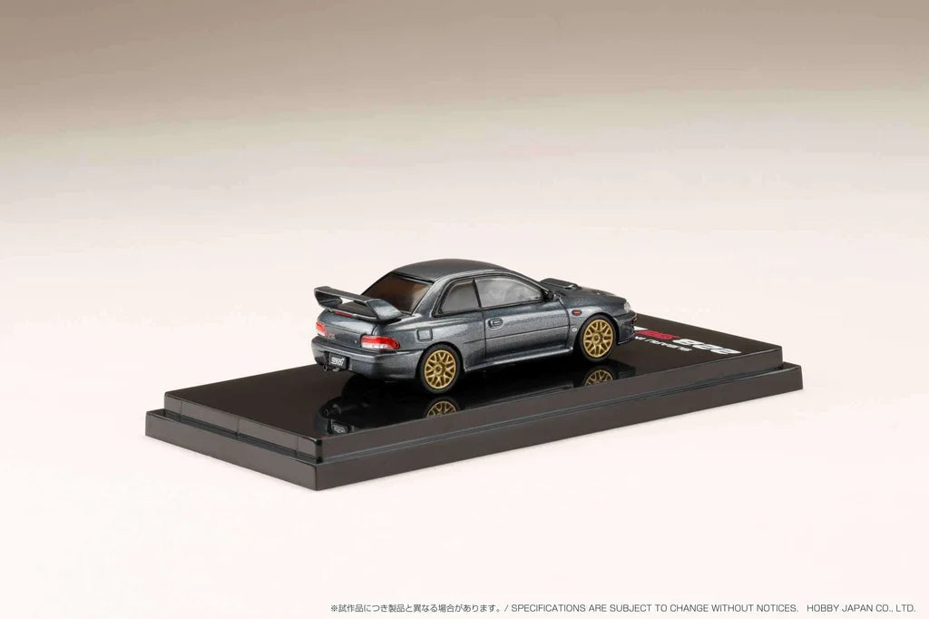 SUBARU IMPREZA 22B STI (GC8) W/EJ22 ENGINE DISPLAY (GREY) HOBBY JAPAN 1:64