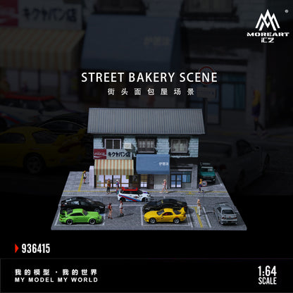 Street Bakery Scene Diorama w/LED lights Morearts 1:64