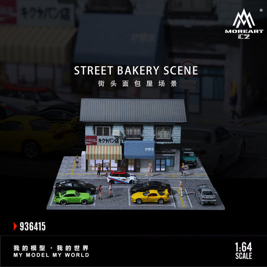 Street Bakery Scene Diorama w/LED lights Morearts 1:64