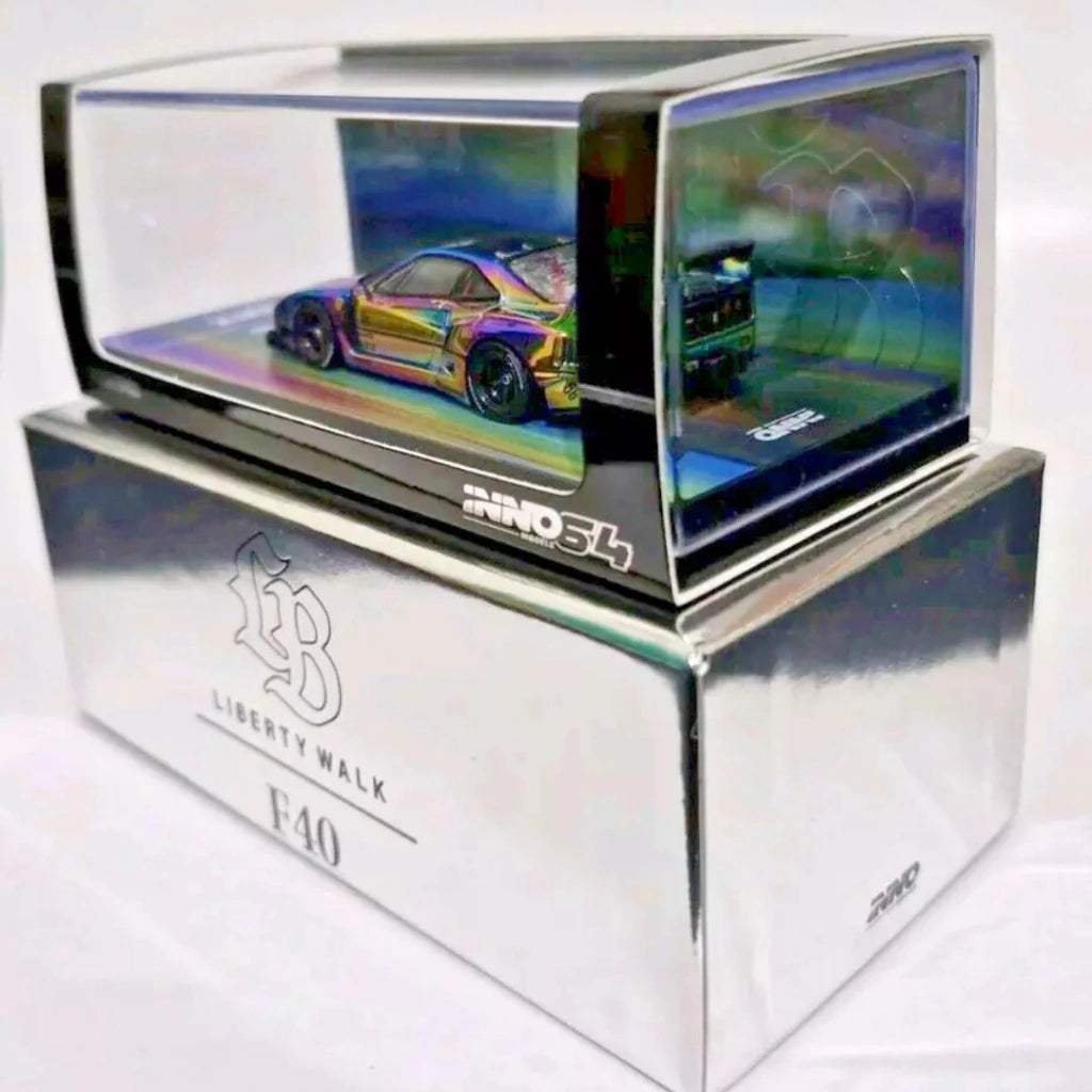 LBWK FERRARI F40 Chrome Silver *Chase* INNO64 1:64