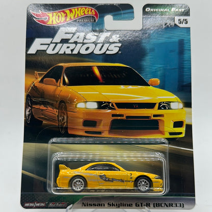 Nissan Skyline GT-R (BCNR33) Fast & Furious - ORIGINAL FAST 5/5 Hotwheels Premium R33